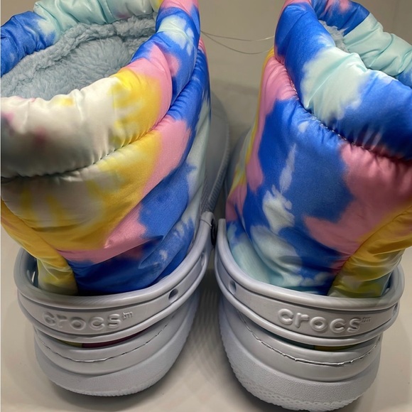 Crocs Tie-Dye cute Fleece Lined Boots Size m8 w10 - Picture 5 of 7